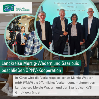 Landkreise Merzig-Wadern und Saarlouis beschließen  ÖPNV-Kooperation